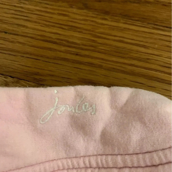 Joules Pink and White Zipped Pullover Sweatshirt Size 18-24 Months - Picture 4 of 4